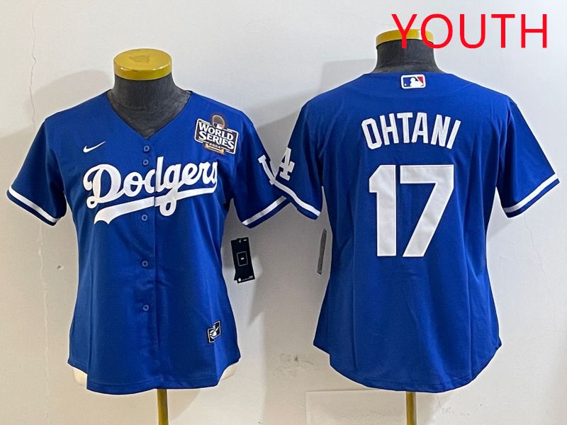 Youth Los Angeles Dodgers 17 Ohtani Blue Game 2025 Nike MLB Jersey style 3184